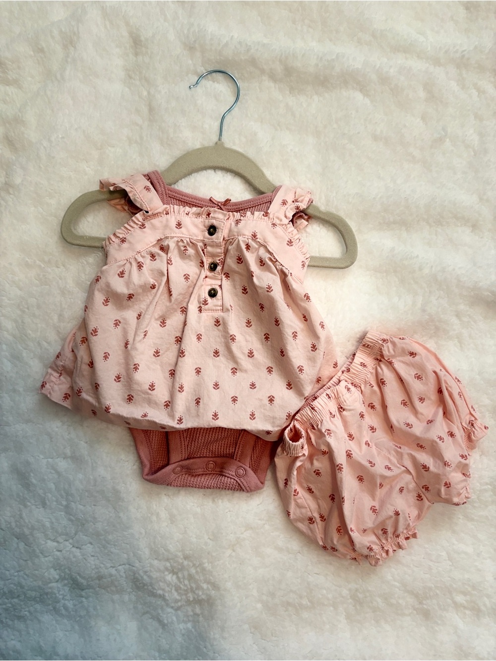 Carter's Pink Floral Two-Piece Diaper Cover Set